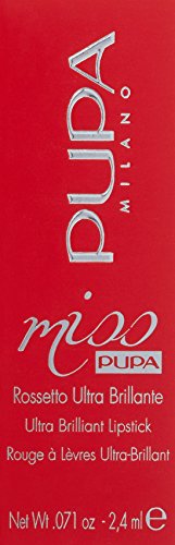 Rouge à lèvres Miss Pupa effet cristal ultra-brillant, idéal pour rehausser votre look quotidien