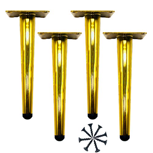 4er-Set Metall Möbelfüße,Möbelersatzfüßen,Stützfüßen,für Sofa/Couchtisch/Schrank/Tisch/DIY,Titan,mit Schrauben,Last 800 kg(straight15.75in/40cm)