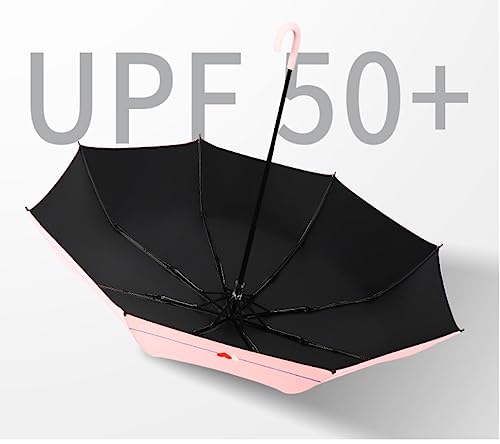 Paraguas protector solar de pegamento negro contra rayos ultravioleta 6