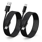 Mini-USB-Kabel für Canon EOS Rebel T5i T6 T6i T7, USB und USB C auf Mini-USB-Kabel, kompatibel mit Select Powershot und Vixia DSLR-Camcordern, 1 m, 2 Stück