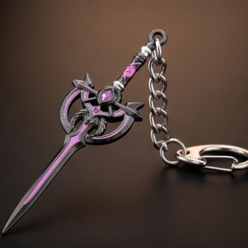 Image of NIGHTSHADE - Genshin Impact Anime Keychain | Game Xiao Cosplay Alloy Weapon Keychain for Men & Boy