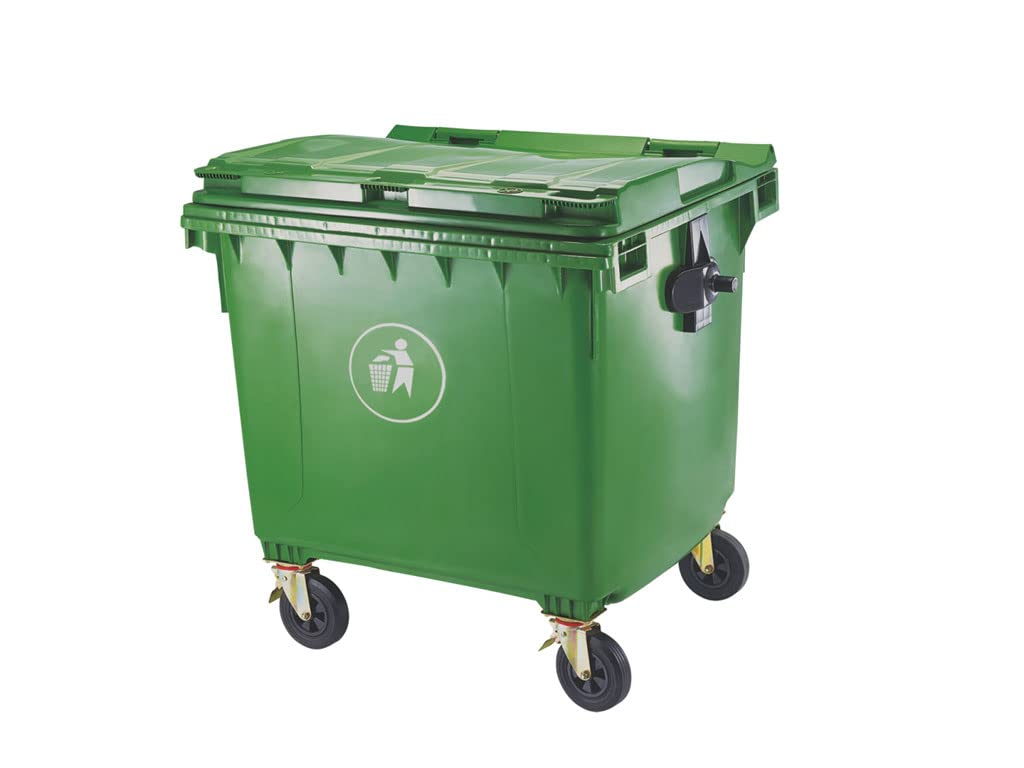 IBEROGARDEN Contenedor Basura 1100 Ltitros de volumen verde