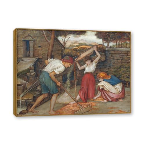 Tableau religieux de vannage impression sur toile 40x50cm cadre doré