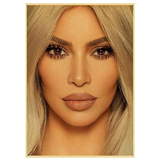 Canvastavla Kända amerikanska skådespelare Kim Kardashian Retroaffischer Heminredning Målning 50X70cm