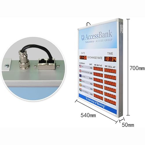 Image of Electronic Exchange Rate Display Screen,Bank Interest Rate Display,with Remote Control,for Banks,Financial Institutions