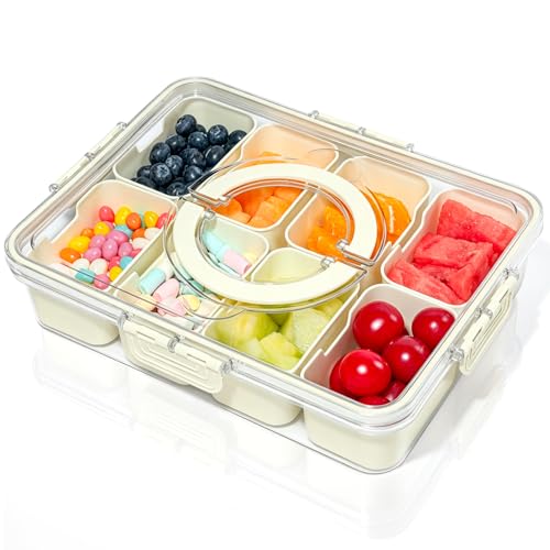 Divided Serving Tray with Lid and Handle