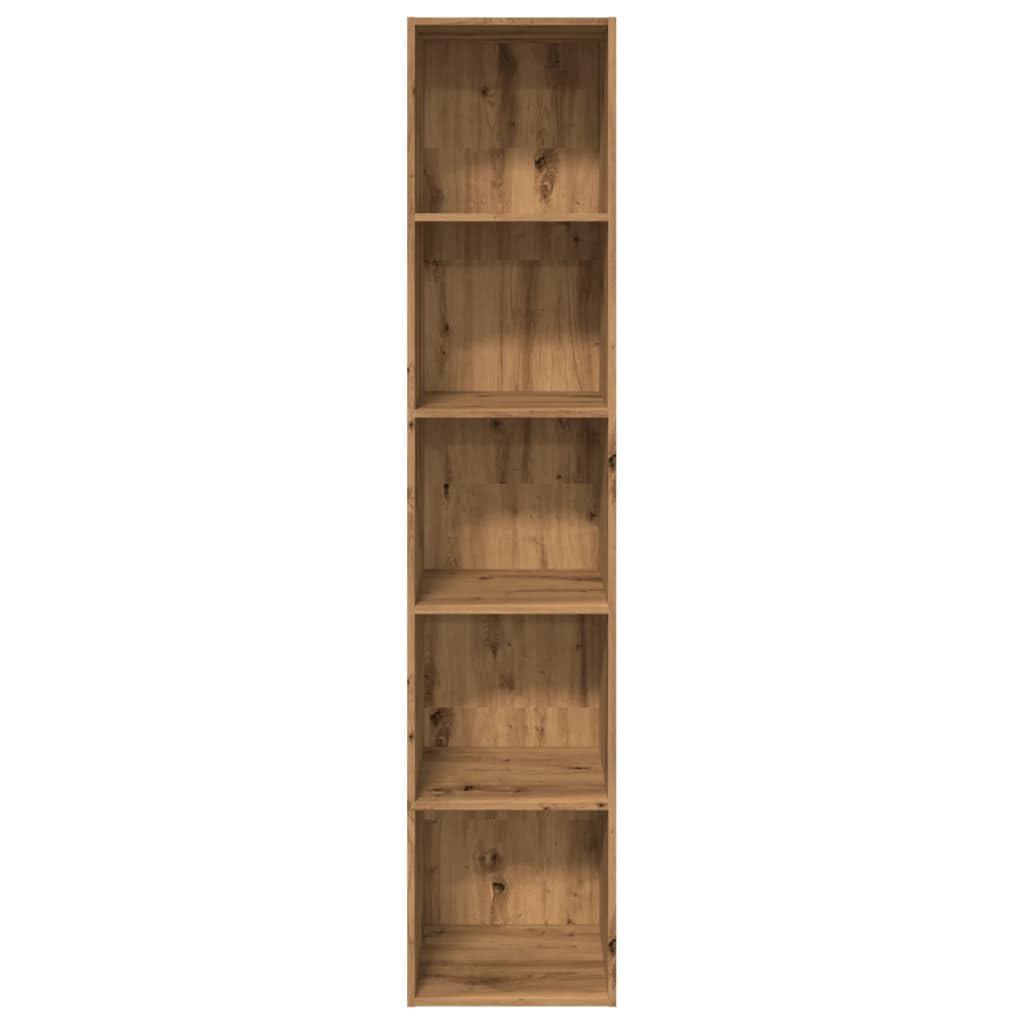 Bücherregal Artisan-Eiche 40x30x189 cm Holzwerkstoff Vitrine Regale Mehrzweckschrank Apothekerschrank Küche für Wohnbereich Arbeitszimmer Bibliothek Büro