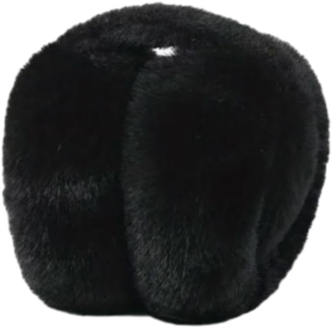 2 Pcs Women Winter Thermal Plush Foldable Earmuffs,Cold Weather Comfort Fleece Ear Warmers,Soft Warm Ear Covers