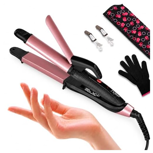2 in 1 Travel Curling Flat Iron Dual Voltage Mini Hair Straightener and Curler