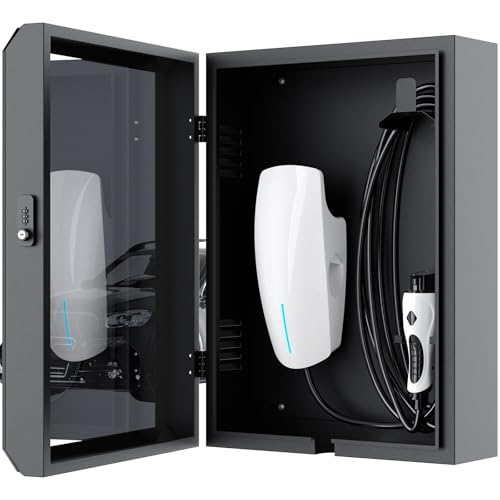 NOTASA Tesla Wall Charger Cover, Outdoor EV Charger Enclosure Universal Fit for All Electric Vehicle Chargers, Large Capacity Weatherproof Wall-Mounted Charger Box
