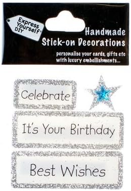Celebrate It's Your Birthday Best Wishes DIY Greeting Card Toppers