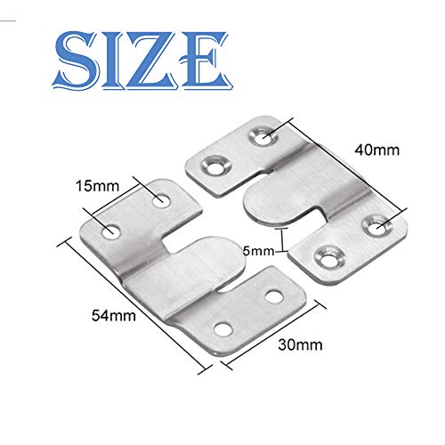 TONAUP 10 PCS Flush Concealed Mount Bracket, Heavy Duty Interlocking Buckles Hang Brackets - Image 2