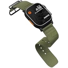 KORDIZ Recon Nylon Band for Apple Watch Ultra 3 / Ultra 2 / Ultra 49mm Military-Grade Thick Woven Nylon Strap, Soft Breathable Sport Loop for Men, Adjustable Rugged Design with 316 Stainless Steel Buckle