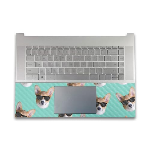 Image of Carbon Fiber Gaming Skin Compatible with HP Envy x360 16 inch (2023) - Cool Corgi - Premium 3M Vinyl Protective Wrap Decal Cover - Easy to Apply | Crafted in The USA by MightySkins