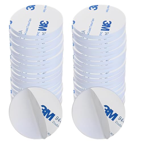 VJUYSW 40 Pcs Adhesivo Doble Cara Extrafuerte, Cinta Doble cara Extrafuerte, Almohadillas de Espuma Adhesiva Resistente Impermeable, Almohadillas Adhesivas Extrafuerte, Redondo (40mm)