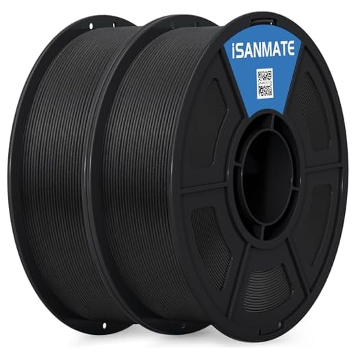 iSANMATE Carbon Fiber ASA Filament 1.75mm, ASA CF Bundle UV/Rain/Heat Resistant Tough 3D Printer Filament, Perfect for Outdoor Functional Parts, 1 kg X 2 (Black + Black)