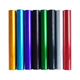 SPORTAXIS Aluminum Relay Batons for Relay Race, Set of 8, Outdoor Sports, Corrosion Resistant, Smoot