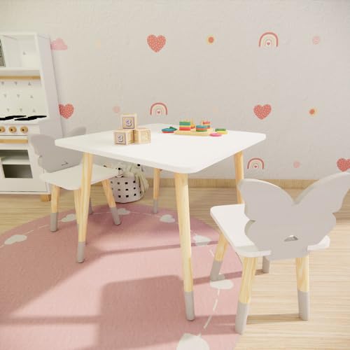 Mesa Infantil de Madeira - Cinza