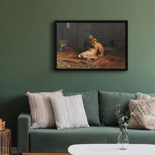 Toile encadrée Ivan le Terrible Repin 30x45 cm prête à suspendre sans effort