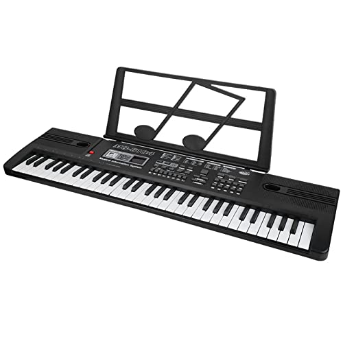 61 Teclas Música Digital órgano Electrónico, Teclado Portátil con Micrófono, Aprendizaje Musical y Práctica para Niños