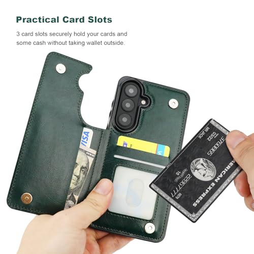 ONETOP for Samsung Galaxy S26 Plus Wallet Case with Card Holder,Green by ONETOP - Used condition - Image 3