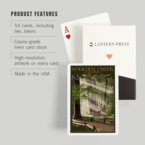 Baraja de cartas Poker Lantern Press 52 piezas miniatura 3