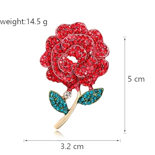 Image of Rhinestone Flower Pin Camellia Drop Oil Brooch Big Large Rose Bouquet Brooch Pin Pearl Daisy Peony Brooch Lapel Pins Elegant Clothing Hat Bag Skirt Accessories for Women