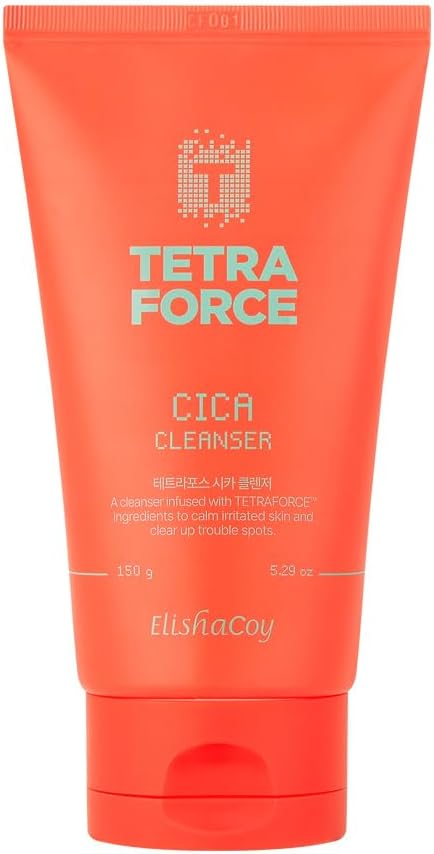 Elishacoy TETRAFORCE Acne Care Foam Cleanser for Calming and Clearing Irritated Skin with Cica Tea Tree Extract Deep Cleansing Face Wash for all Skin types Korean Skincare(150g,5.29oz) K beauty