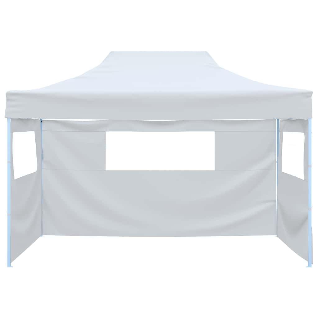 Namiot składany z 3 ścianami biały 291x413x315 cm stal