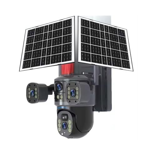 Image of XUGA - Cybernautt X10U Dual Solar 12MP 3 Lens PTZ Solar 4G Sim Outdoor CCTV Camera with 3 View | 360 | Night Vision | Motion Detection| Siren Alarm | 2 Way Audio | IP66 | Use Air-tel 4G Sim
