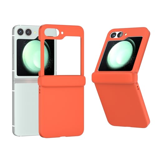 Case �Ή��@�� for Samsung Galaxy Z Flip6 [Hard PC] [3 in 1] Foldable Phone Case Orange