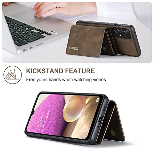 Capa de telefone 2 em 1 capa carteira destacável para Samsung Galaxy A33 5G, capa de telefone fina d