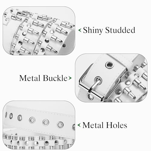 Image of Studded Belt for Women and Men Goth Metal Punk Belt Scene Style Cool Belts for Jeans