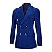 Cenne Des Graoom Men's Slim Fit 2 Piece Suit Double Breasted Business Wedding Prom Suits Blazer Tuxedo & Trousers……… Royal…