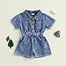 3T Toddler Baby Girl 2-3 Years Summer Clothes Jean Overalls 2T Shorts Short Sleeve Denim Romper Jumpsuit Outfit