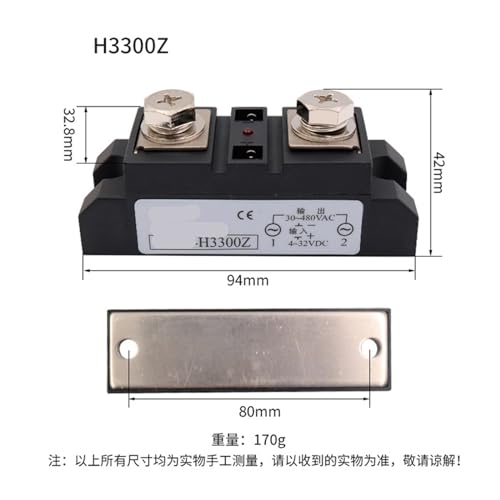 Relé de estado sólido DC-AC H3300Z de 300A para control de módulo industrial 2