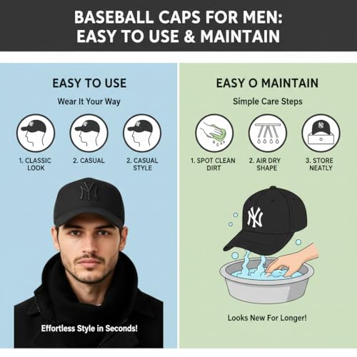 Tomorrow Fashion Tomorrow 3D NY Baseball Cap for Men Black - Image 8