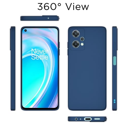 Image of Outlouders Back Cover for OnePlus Nord Ce 2 Lite 5G | Camera Protection | Durable Soft Matte Silicone Bumper Case (Blue)