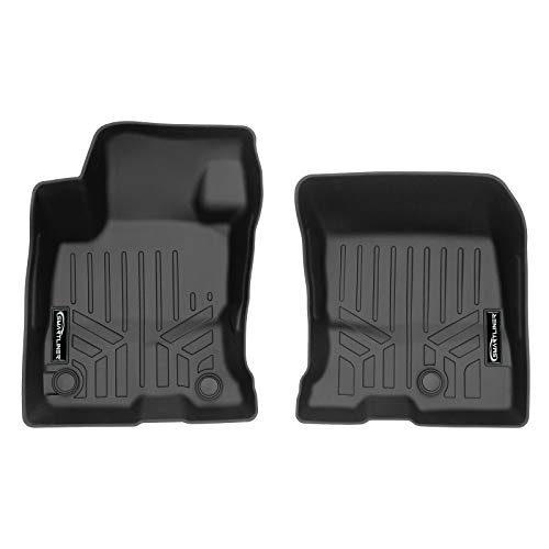 SMARTLINER All Weather Custom Fit Floor Mats 1st Row Liner Set Black for 2020-2021 Ford Escape Hybrid Models Only