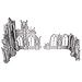 Tabletop Terrain Sci-Fi Ruin Set 2 - Modular Sci-Fi Terrain for Tabletop Wargaming Competitive Ruins 28mm 32mm