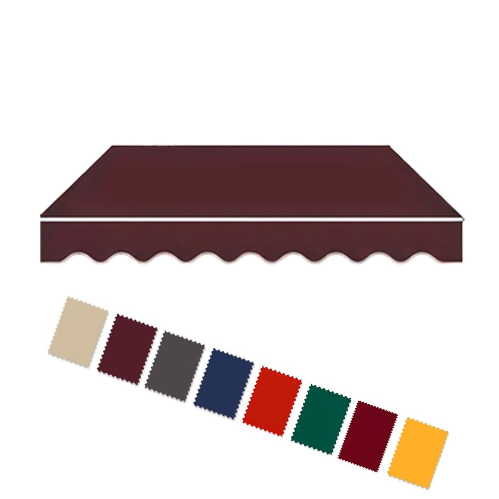 Toile De Rechange Store Banne 4x3m Tissu De Remplacement pour Auvent De Terrasse Rétractable, Imperméable Toile D'Auvent pour Balcon Jardin(Brown,300x150cm/10x5ft)