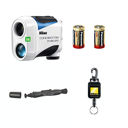 Nikon Coolshot Pro Stabilized Golf Rangefinder with 2 Spare Batteries & Nikon-Lens Pen