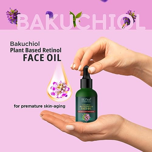 Image of Biofresh Botanicals Bakuchiol Plant-Based Retinol Face Oil 100% Vegan Cream with an Antioxidant Formula that Boosts Collagen and Strengthen the Skin Barrier for Healthier Skin