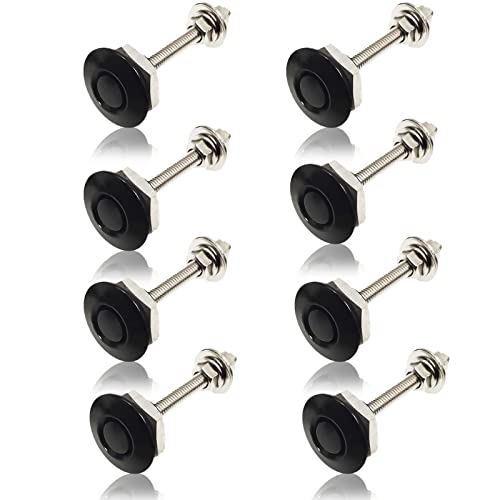 8Pcs Universal Hood Pins For Car Modification 1.25Inch Bumper Quick Latch Aluminum Push Button Latch (Black) #TOP6