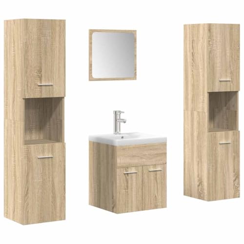 vidaXL Ensemble de Meubles de Salle de Bain 5 pcs chêne Sonoma