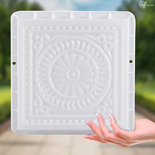 Stepping Stone Molds for Concrete Reusable - DIY Stepping Stone Kit Garden Plastic Molds Concrete Mold Square Bit Stepping Stone Molds - Paver Molds for Concrete Landscape Bricks Stone Pavers - Thumbnail 7