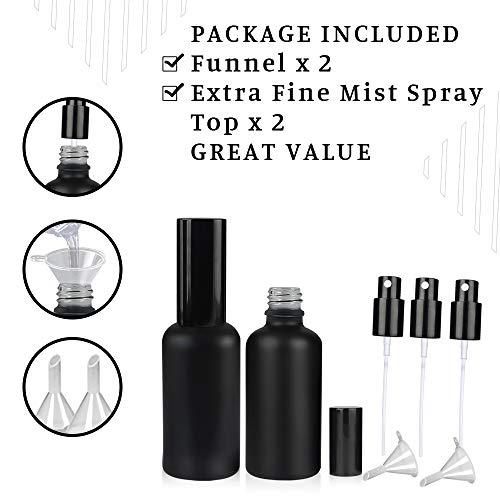 Glass Spray Bottle - 1.7oz/50ml,Perfume Atomizer Spray Bottle,Martini Vermouth Sprayer for Cocktail,Empty Portable Perfume Spray Bottle