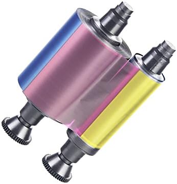 ZUYE 5PC R3011 YMCKO Color Printer Ribbon for Evolis Card Printer - 200 Prints