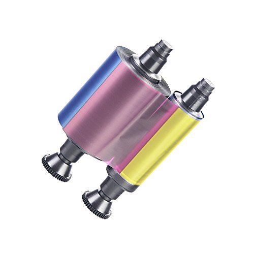ZUYE 5PC R3011 YMCKO Color Printer Ribbon for Evolis Card Printer - 200 Prints
