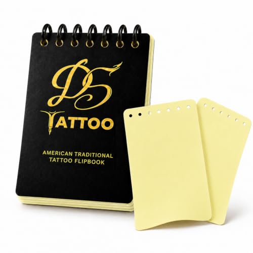 Tattoo Practice Flipbook, 7 Sheets of 3MM fake skin, Perfect for stencil transfer, shading &amp; lining, Original Tattoo Practice Book